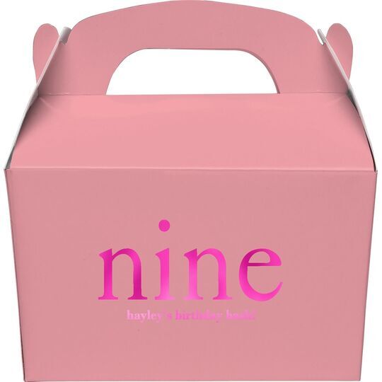 Select Your Big Number Gable Favor Boxes